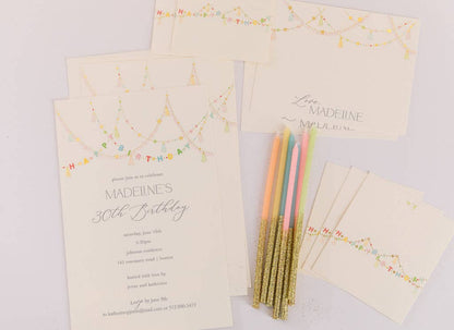 Happy Birthday Place Cards