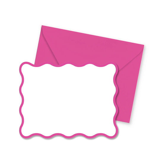 Wavy Pink Notecards | Set of 8