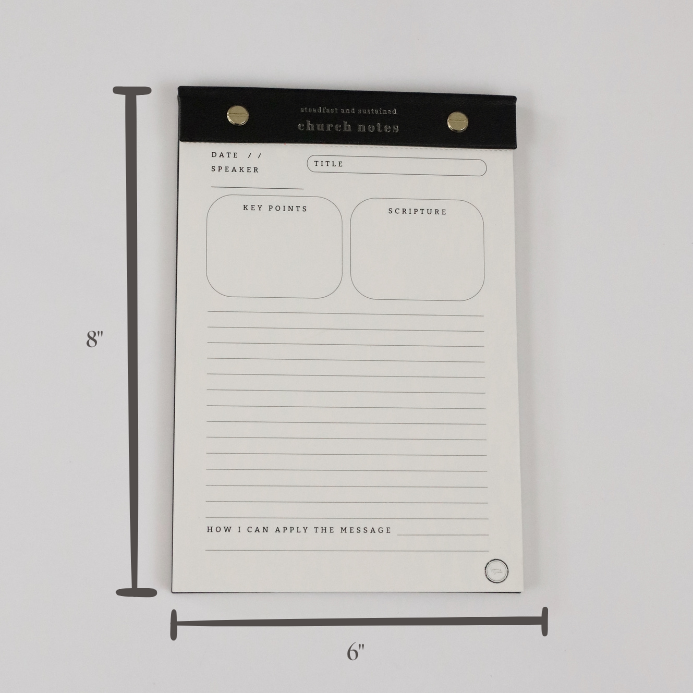 Church Notes Notepad