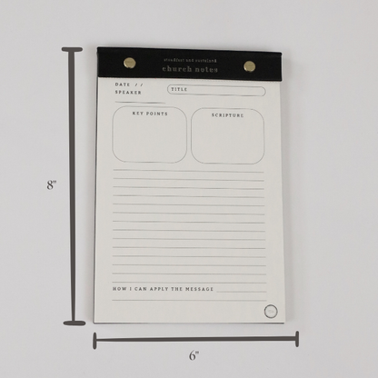 Church Notes Notepad