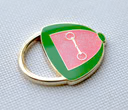Pink & Green Jockey Hat w/Glitter (Large)