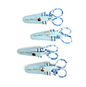 3.5” Blue Toile Scissors with Gingham Lined Sheath