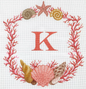 Coral & Shell Crest (No Letter)