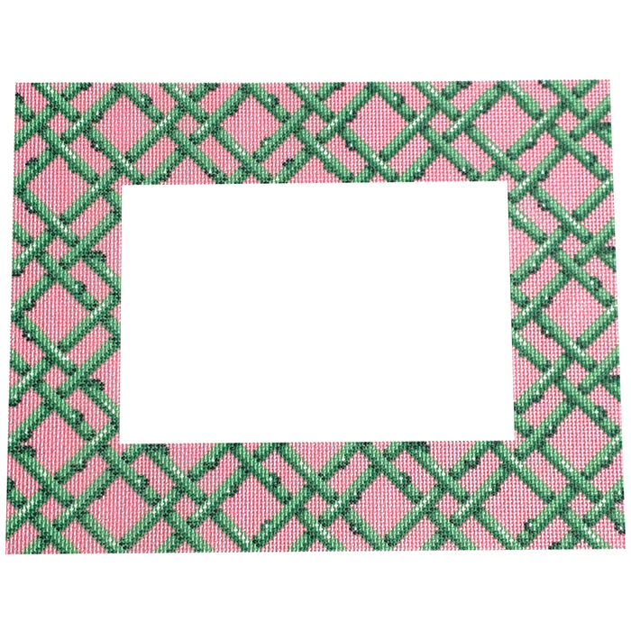 Woven Bamboo Frame Pink/Green
